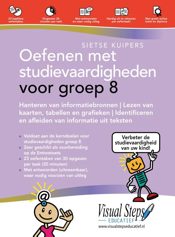 Oefenen met studievaardigheden voor groep 8 – Sietse Kuipers – boek cover