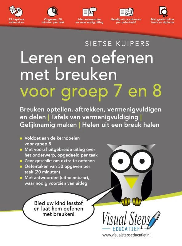Leren en oefenen met breuken voor groep 7 en 8 – Sietse Kuipers – boek cover