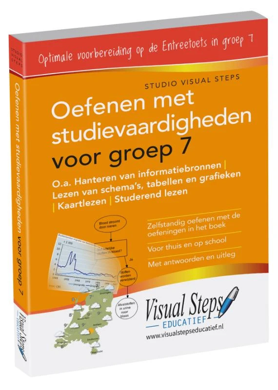Oefenen met studievaardigheden voor groep 7 – Sietse Kuipers – boek cover