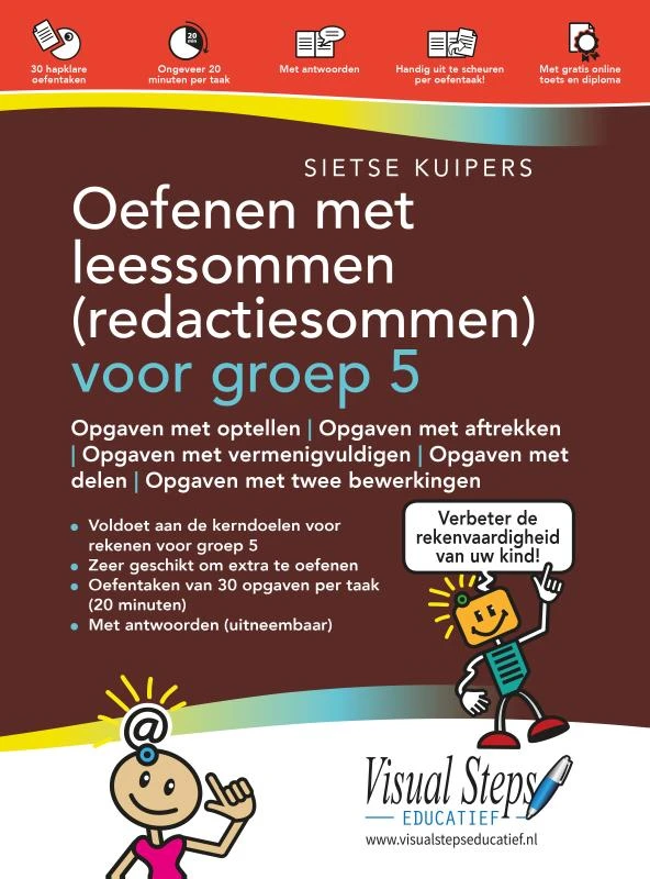 Oefenen met leessommen (redactiesommen) voor groep 5 – Sietse Kuipers – boek cover
