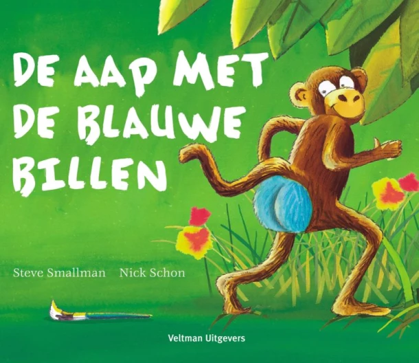De aap met de blauwe billen – Steve Smallman – boek cover