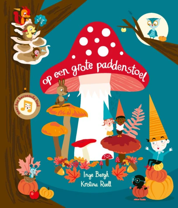 Op een grote paddenstoel – Inge Bergh – boek cover