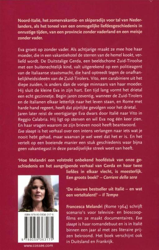 Eva slaapt – Francesca Melandri – boek cover