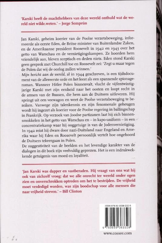 Mijn bericht aan de wereld – Jan Karski – boek cover
