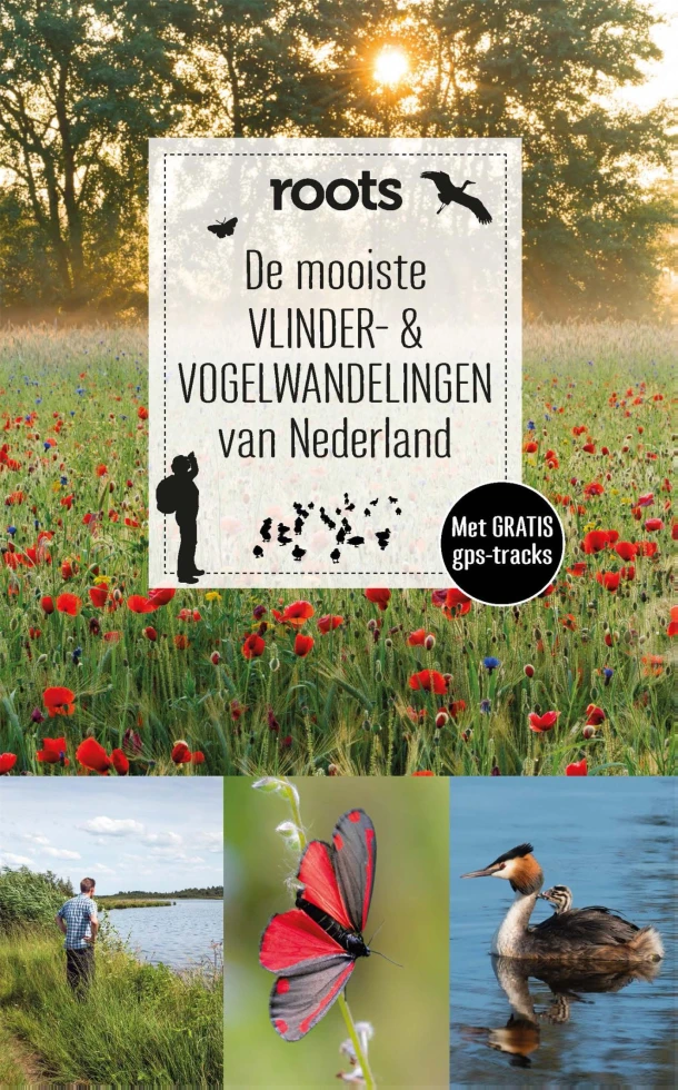 De mooiste vlinder- & vogelwandelingen van Nederland – Roots – boek cover