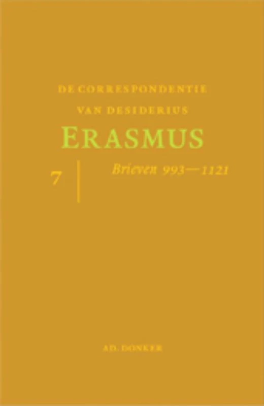 De correspondentie van Desiderius Erasmus 7 – Desiderius Eramus – boek cover