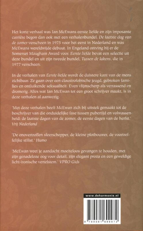 Eerste liefde – Ian McEwan – boek cover