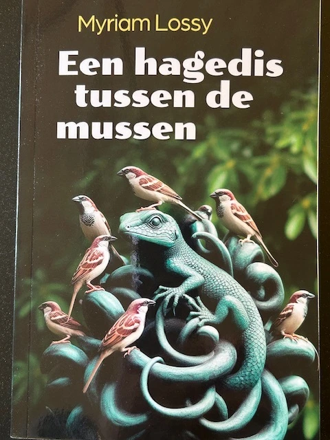 Een hagedis tussen de mussen – Myriam Lossy – boek cover