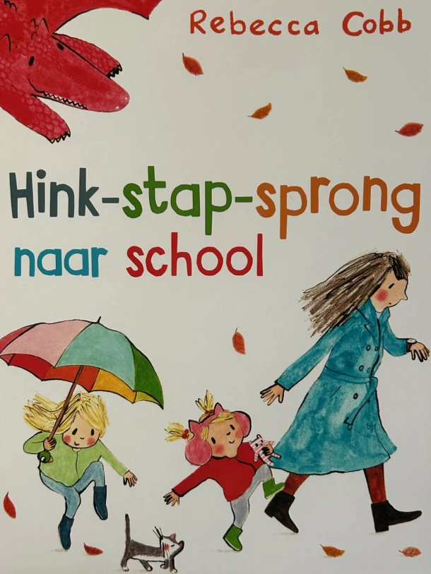 Hink-stap-sprong naar school – Rebecca Cobb – boek cover