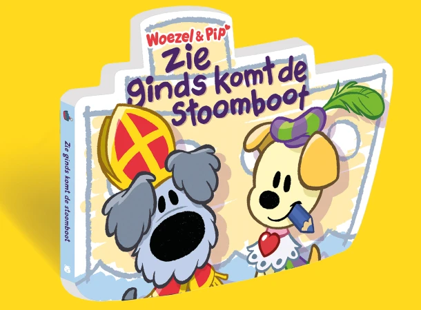Zie ginds komt de stoomboot – Woezel & Pip – boek cover