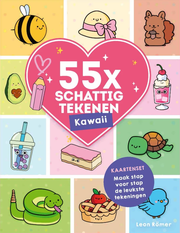 55x schattig tekenen Kawaii – Leon Römer – boek cover