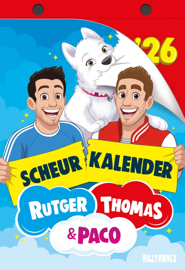 Rutger, Thomas & Paco scheurkalender 2026 – Rutger Vink – boek cover