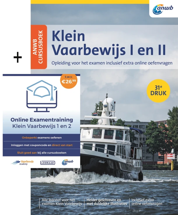 ANWB Cursusboek Klein Vaarbewijs I en II – Eelco Piena – boek cover