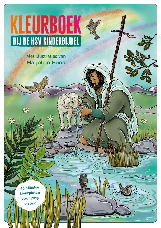 Kleurboek bij de HSV Kinderbijbel – Marjolein Hund – boek cover