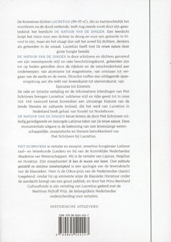 De natuur van de dingen – Lucretius – boek cover