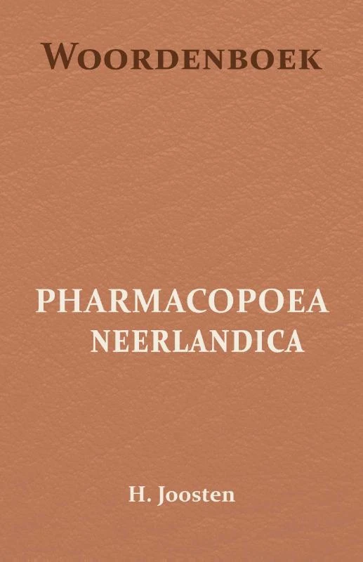 Woordenboek voor de Pharmacopoea Neerlandica