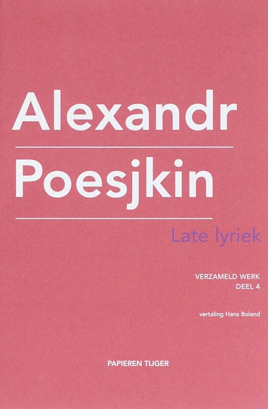 Late lyriek 1826-1836 – Alexandr Poesjkin – boek cover
