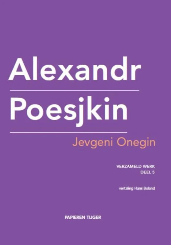 Jevgeni Onegin – Alexandr Poesjkin – boek cover