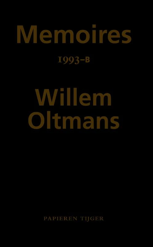 Memoires 1993-B – Willem Oltmans – boek cover