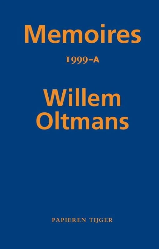 Memoires 1999-A – Willem Oltmans – boek cover