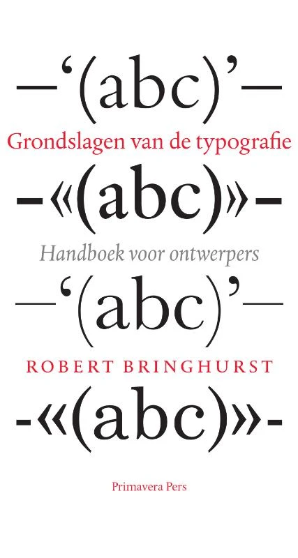 Grondslagen van de typografie – R. Bringhurst – boek cover