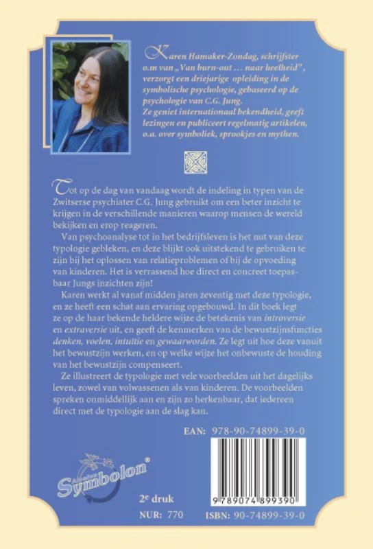Jungs psychologische typen in de praktijk – K.M. Hamaker-Zondag – boek cover