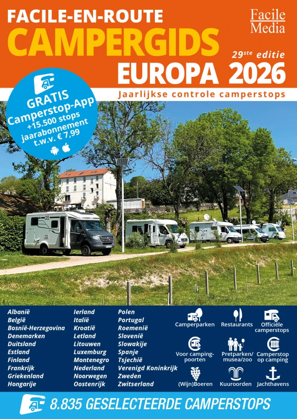 Facile-en-Route Campergids Europa 2026 – E.M. van den Dobbelsteen – boek cover