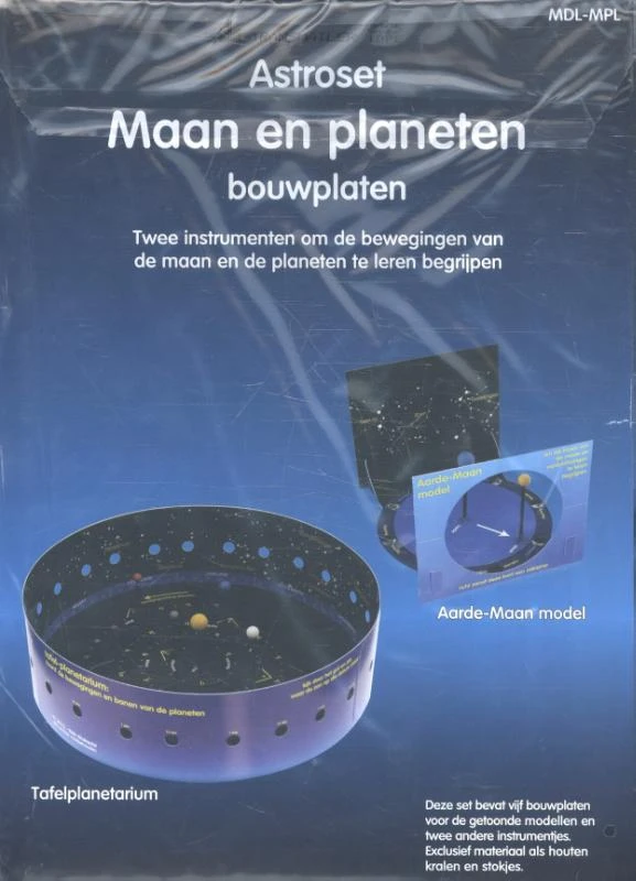 Astroset maan en planeten bouwplaten – Rob Walrecht – boek cover