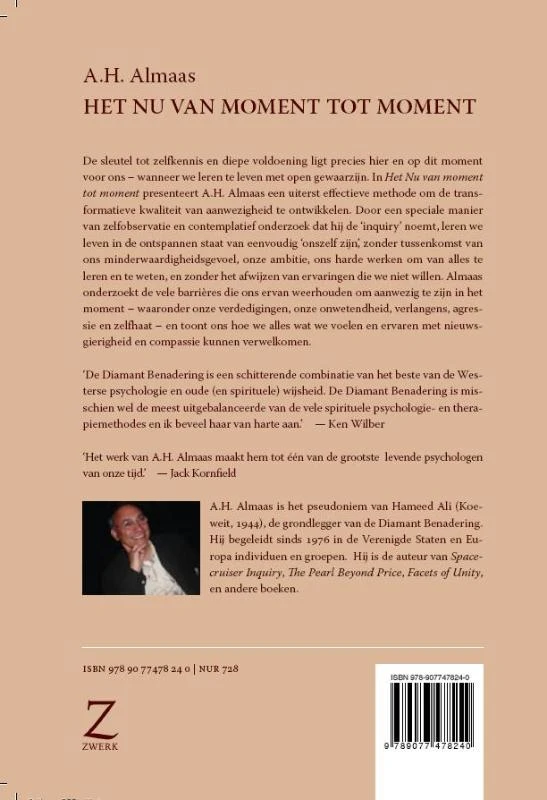 Het Nu van moment tot moment – A.H. Almaas – boek cover
