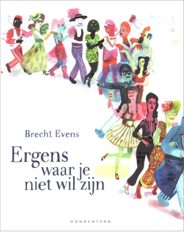 Ergens waar je niet wil zijn – Brecht Evens – boek cover