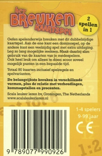 Het breukenkaartspel – boek cover