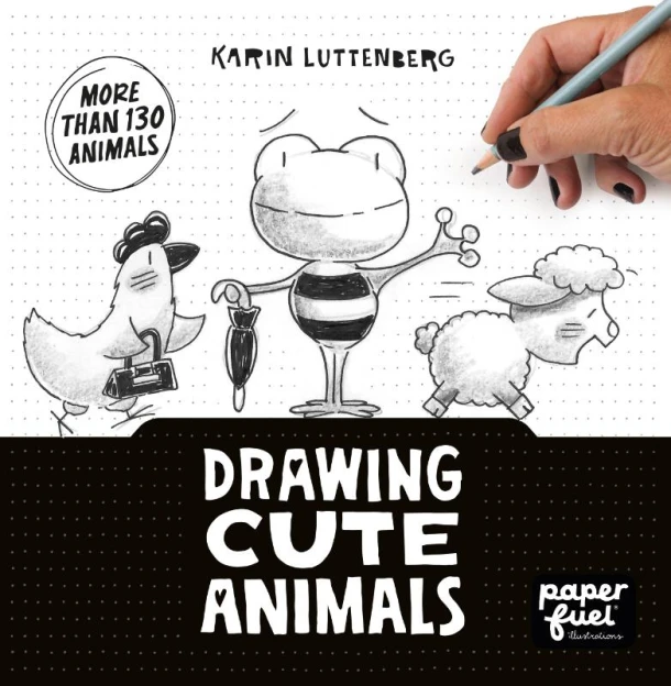 Drawing cute animals – Karin Luttenberg – boek cover