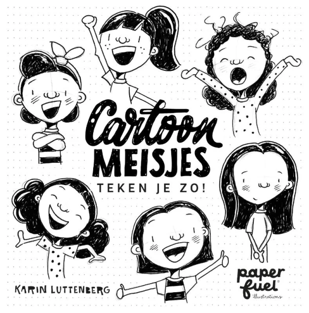 Cartoonmeisjes teken je zo! – Karin Luttenberg – boek cover