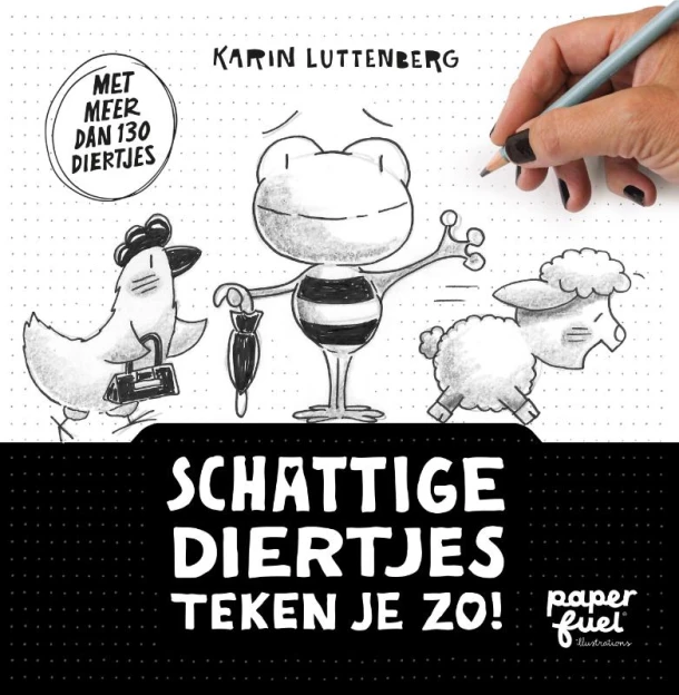 Schattige diertjes teken je zo! – Karin Luttenberg – boek cover