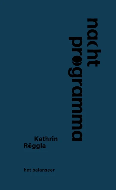 Nachtprogramma – Kathrin Röggla – boek cover