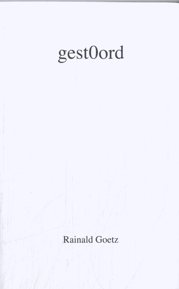 Gestoord – Rainald Goetz – boek cover