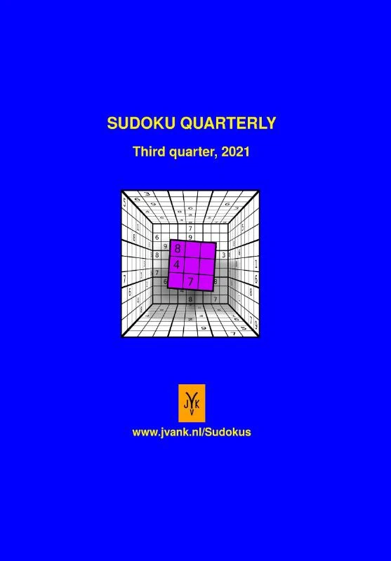 Sudoku quarterly quarter 3 – Herman Adèr – boek cover