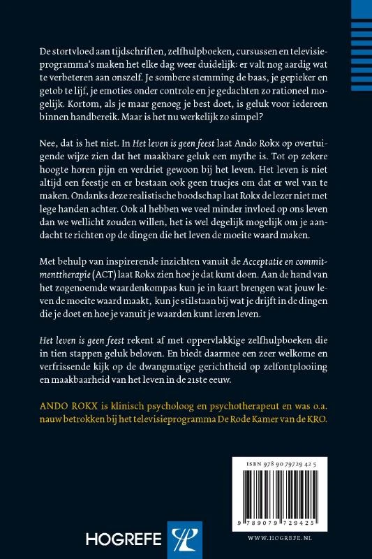 Het leven is geen feest – Ando Rokx – boek cover