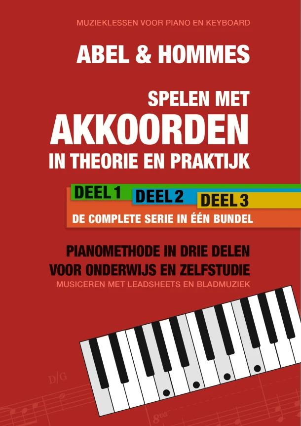 Pianomethode in drie delen voor onderwijs en zelfstudie – Abel & Hommes – boek cover