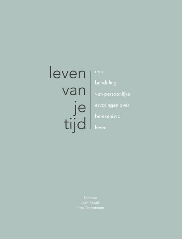 Leven van je tijd – Joeri Kabalt – boek cover