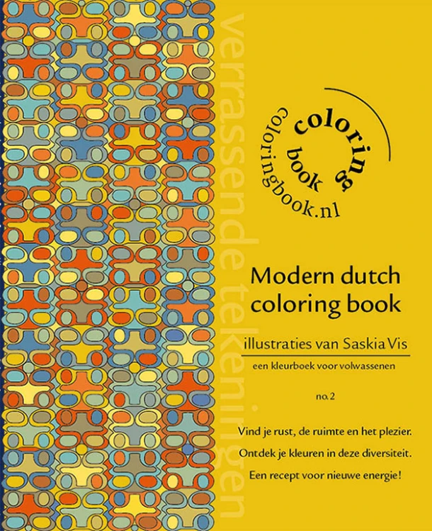 Modern dutch coloring book – Saskia Vis – boek cover