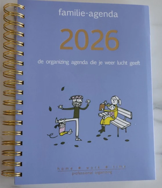 Homeworktime familie-agenda 2026 – Sylvia Vreeswijk – boek cover