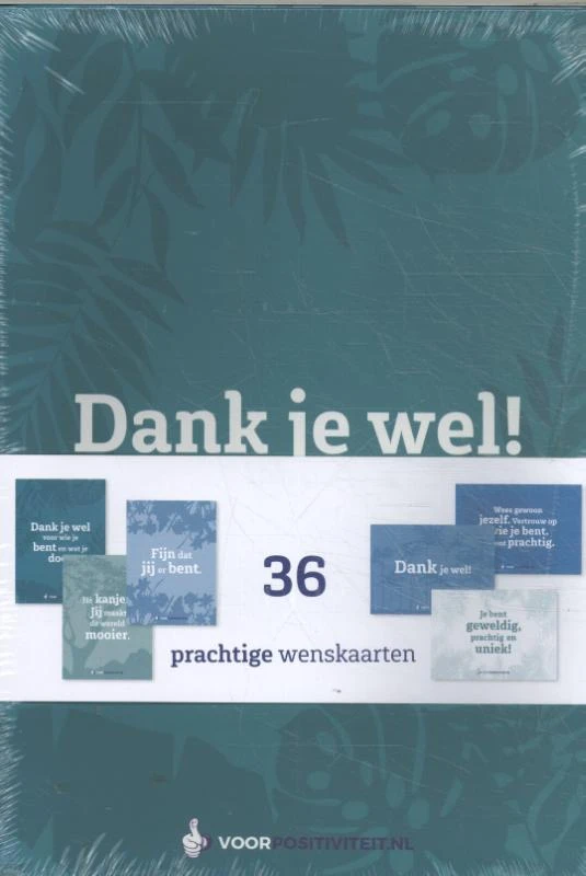 Dank je wel wenskaarten in box – Mark Verhees – boek cover