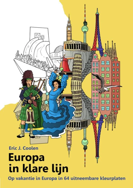 Europa in klare lijn kleurboek – Eric Coolen – boek cover