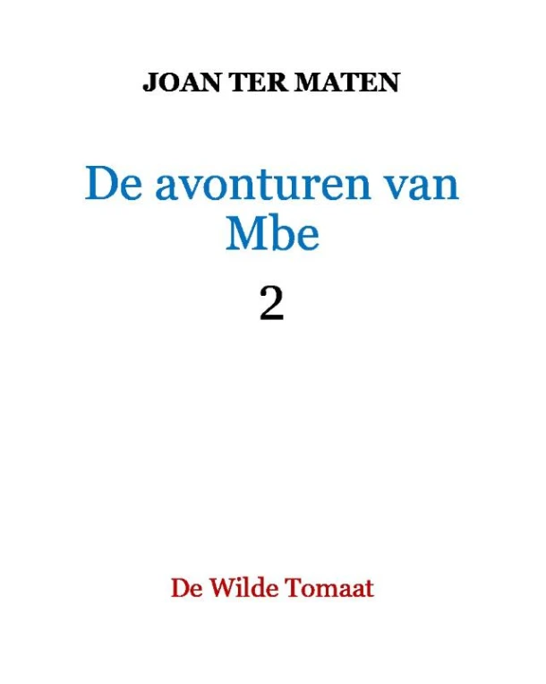 2 Avonturen – Joan ter Maten – boek cover