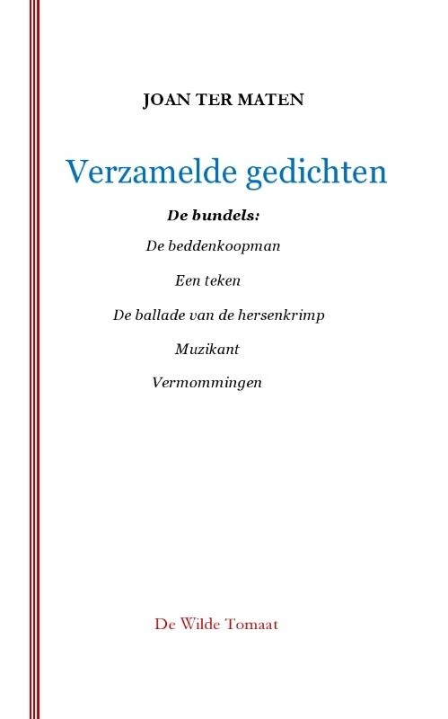 Verzamelde gedichten – Joan ter Maten – boek cover