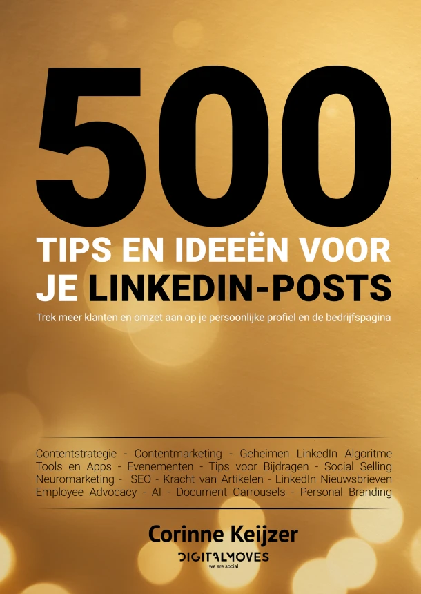 500 tips en ideeën voor je LinkedIn-posts – Corinne Keijzer – boek cover