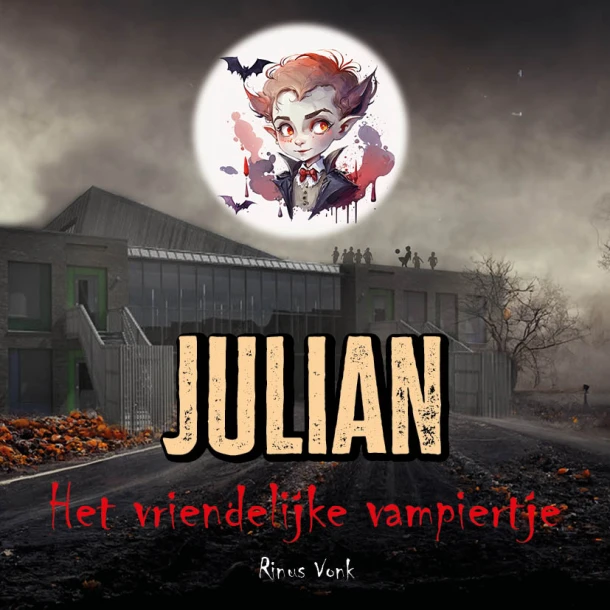 Julian het vriendelijke vampiertje – Rinus Vonk – boek cover