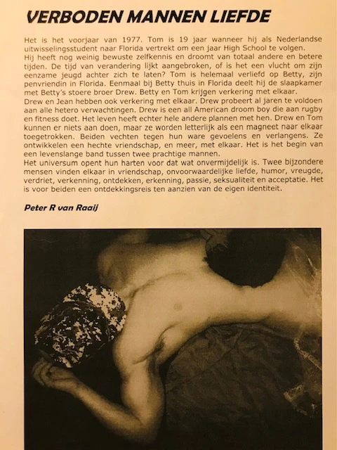 VERBODEN MANNEN LIEFDE – Peter R van Raaij – boek cover