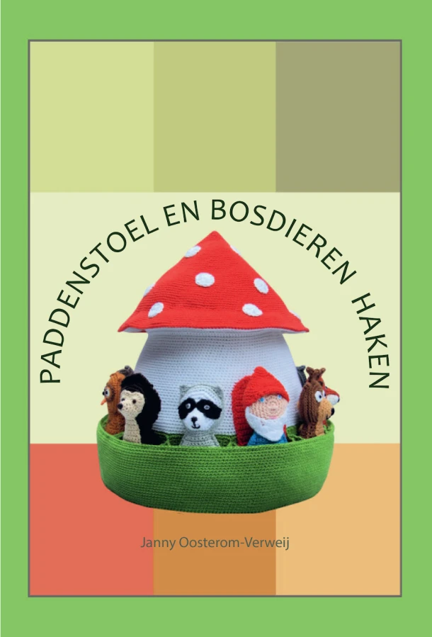 Paddenstoel en bosdieren haken – Janny Oosterom-Verweij – boek cover